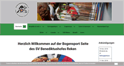 Desktop Screenshot of bogensport-reken.de