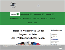 Tablet Screenshot of bogensport-reken.de